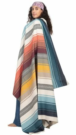 Lakhays New Arrivals Serape Stripe Beach Blanket