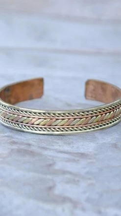 Lakhays Newa Brown Copper Bracelet