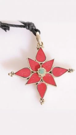 Lakhays Gifts Bird's Eye View Coral Lotus Pendant 8 Lakhays Gifts Bird's Eye View Coral Lotus Pendant