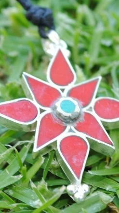 Lakhays Gifts Bird's Eye View Coral Lotus Pendant