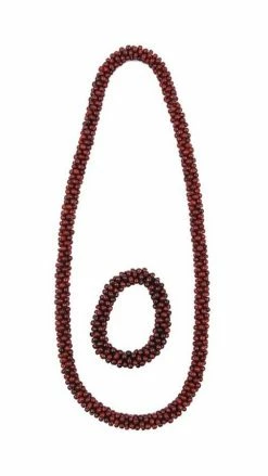 Lakhays Gifts Prayer Bead Rose Mala-red-ons Size