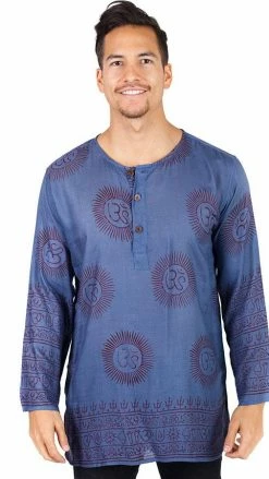 Lakhays Shirts Om Mantra Light Summer Kurta