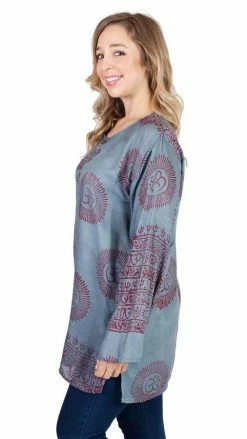 Lakhays Shirts Om Mantra Light Summer Kurta