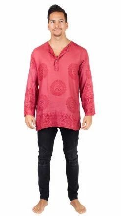 Lakhays Shirts Om Mantra Light Summer Kurta