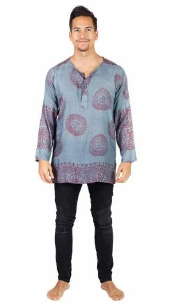 Lakhays Shirts Om Mantra Light Summer Kurta