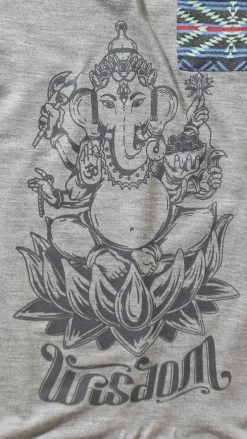 Lakhays Men's Grey Sleeveless Ganeshia Muscle Yoga Beach Top W/Pocket 6 Lakhays Men's Grey Sleeveless Ganeshia Muscle Yoga Beach Top W/Pocket