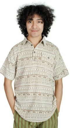 Lakhays Men's Cotton Half Sleeve Summer Kurta Top Shirt Shirts