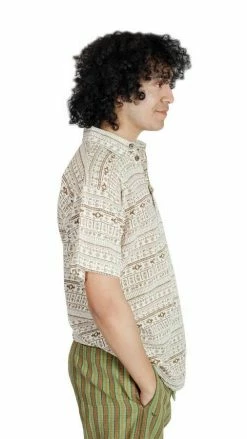 Lakhays Men's Cotton Half Sleeve Summer Kurta Top Shirt Shirts