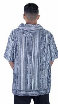 Lakhays Short-Sleeved Hitchhiker Boho Hoodie Hoodies