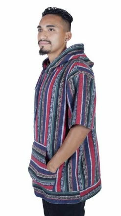 Lakhays Short-Sleeved Hitchhiker Boho Hoodie Hoodies