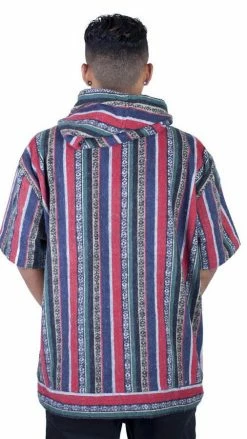 Lakhays Short-Sleeved Hitchhiker Boho Hoodie Hoodies