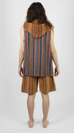 Lakhays Hoodies Hitchhiker Hippie Gheri Hooded Vest