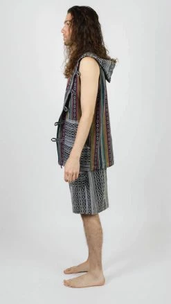 Lakhays Hoodies Hitchhiker Hippie Gheri Hooded Vest