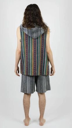 Lakhays Hoodies Hitchhiker Hippie Gheri Hooded Vest
