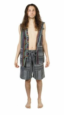 Lakhays Hoodies Hitchhiker Hippie Gheri Hooded Vest