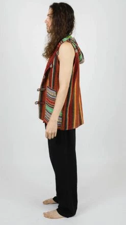 Lakhays Rasta Gheri Hooded Vest Shirts