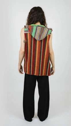 Lakhays Rasta Gheri Hooded Vest Shirts