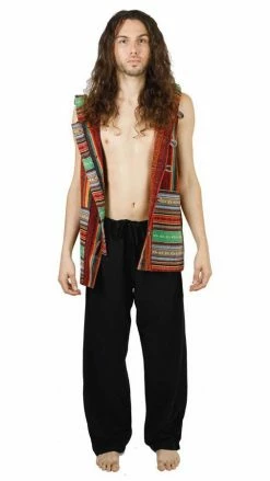 Lakhays Rasta Gheri Hooded Vest Shirts