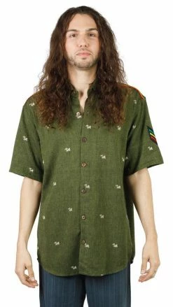 Lakhays Lion Of Judah Rasta Button Down