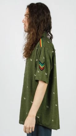 Lakhays Lion Of Judah Rasta Button Down