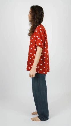 Lakhays Elephant Summer Button Down