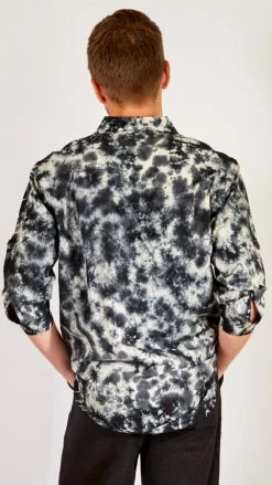 Lakhays Splatter Tie Dye Cotton Long Sleeve Shirt Shirts