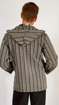 Lakhays Hoodies Soft-washed Striped Cotton Zip Hoodie