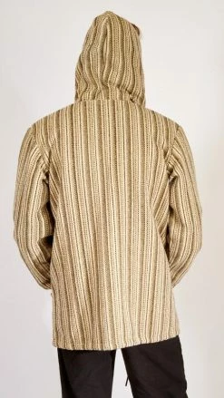 Lakhays Hoodies Soft-washed Striped Cotton Zip Hoodie