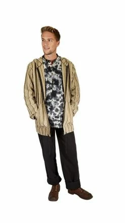 Lakhays Hoodies Soft-washed Striped Cotton Zip Hoodie