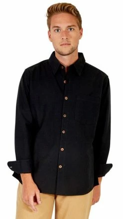 Lakhays Cotton Button-Down Long Sleeve Shirt