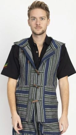Lakhays New Arrivals Rustic Nepal Hooded Vest