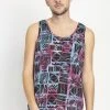 Lakhays 90's Print Tie-dye Mens' Tank Top