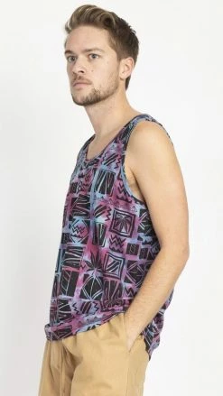Lakhays 90's Print Tie-dye Mens' Tank Top 11 Lakhays 90's Print Tie-dye Mens' Tank Top