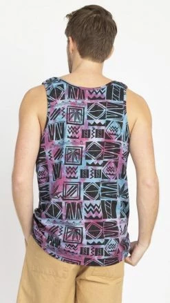 Lakhays 90's Print Tie-dye Mens' Tank Top 15 Lakhays 90's Print Tie-dye Mens' Tank Top