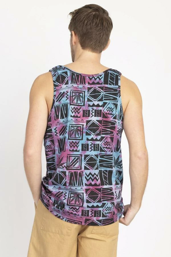 Lakhays 90's Print Tie-dye Mens' Tank Top 8 Lakhays 90's Print Tie-dye Mens' Tank Top