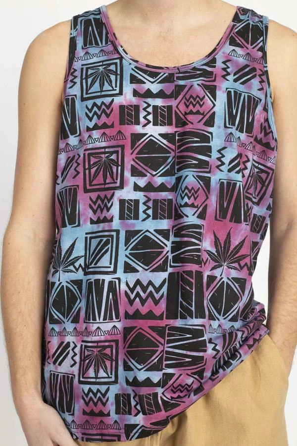 Lakhays 90's Print Tie-dye Mens' Tank Top 5 Lakhays 90's Print Tie-dye Mens' Tank Top