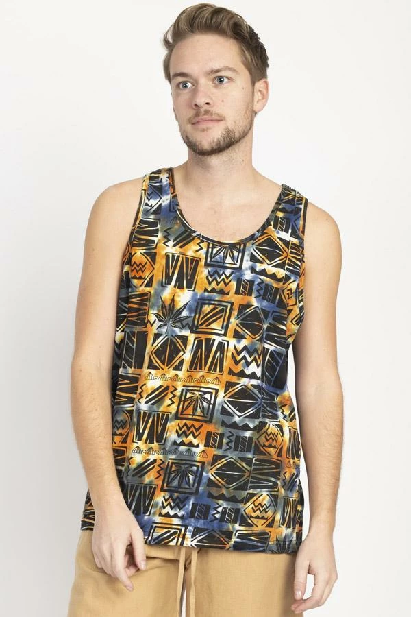 Lakhays 90's Print Tie-dye Mens' Tank Top 2 Lakhays 90's Print Tie-dye Mens' Tank Top