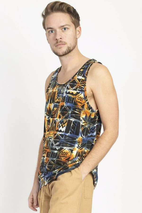 Lakhays 90's Print Tie-dye Mens' Tank Top 3 Lakhays 90's Print Tie-dye Mens' Tank Top