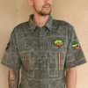 Lakhays 90's Print Rasta Short Sleeve Shirt