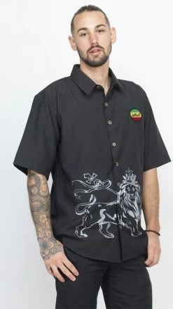 Lakhays New Arrivals Lion Of Judah Men's Rasta Shirt 9 Lakhays New Arrivals Lion Of Judah Men's Rasta Shirt