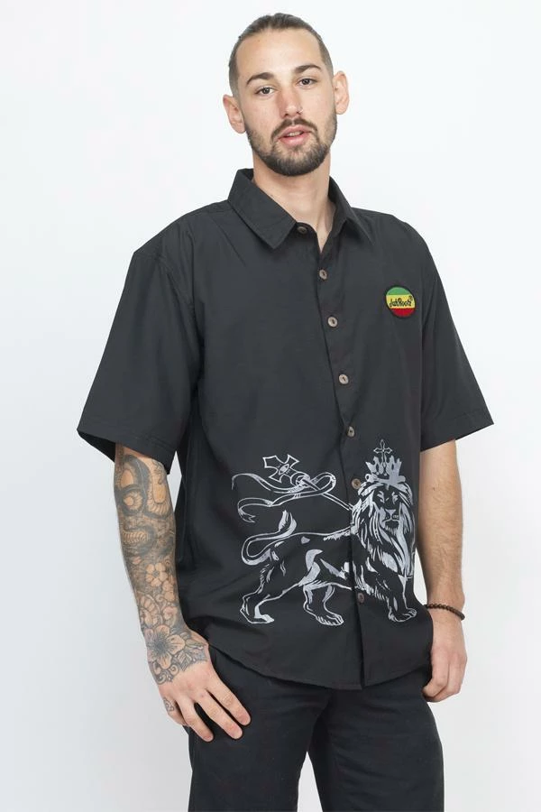 Lakhays New Arrivals Lion Of Judah Men's Rasta Shirt 4 Lakhays New Arrivals Lion Of Judah Men's Rasta Shirt
