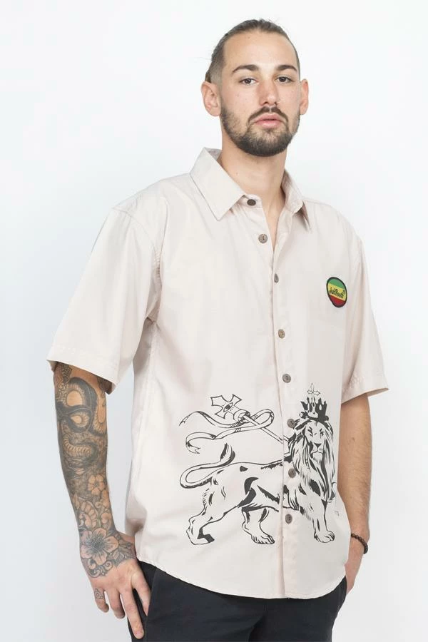 Lakhays New Arrivals Lion Of Judah Men's Rasta Shirt 3 Lakhays New Arrivals Lion Of Judah Men's Rasta Shirt