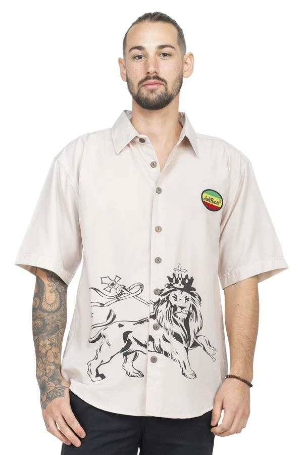Lakhays New Arrivals Lion Of Judah Men's Rasta Shirt 2 Lakhays New Arrivals Lion Of Judah Men's Rasta Shirt