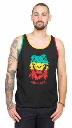 Vendor-unknown Jah Roots Lion Tank Top Tank Tops