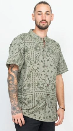 Lakhays Bandana Print Camp Shirt