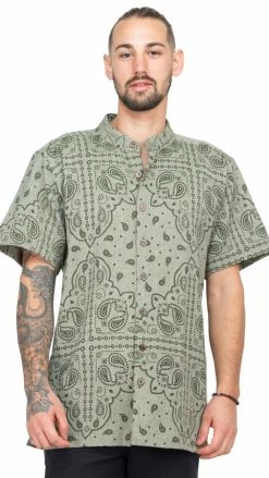 Lakhays Bandana Print Camp Shirt