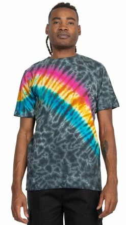 Lakhays Unisex Rainbow Arc Tie-Dye T-Shirt New Arrivals
