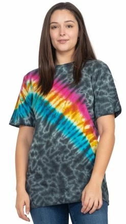 Lakhays Unisex Rainbow Arc Tie-Dye T-Shirt New Arrivals