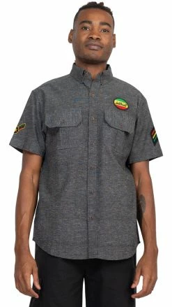 Lakhays Lion Of Judah Hemp Cotton Buttton Down Shirt New Arrivals