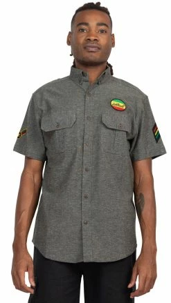 Lakhays Lion Of Judah Hemp Cotton Buttton Down Shirt New Arrivals